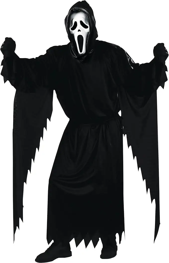 Fun World mens Adult Scream Ghost Face Costume, Black, One Size US