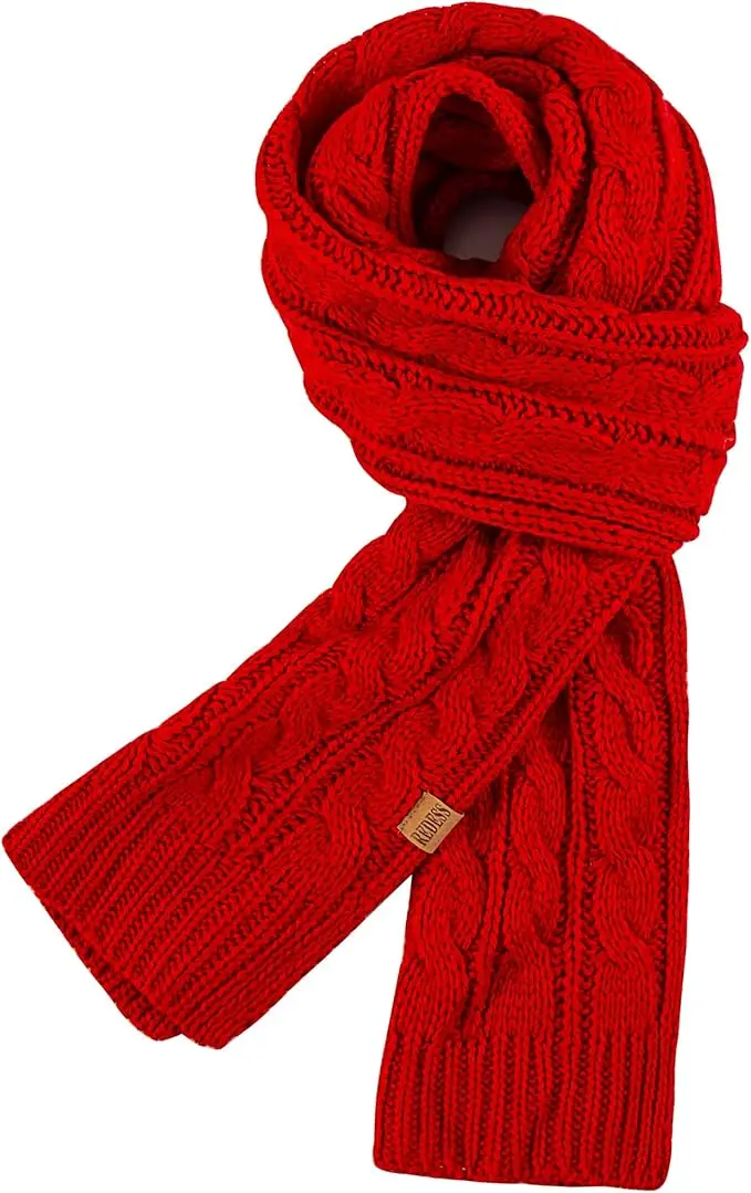 REDESS Women's Big Knit Scarf Winter Warm Long Wrap Cashmere Wool Thick Winter Large Chunky Scarf for Women REDESS Women's Big Knit Scarf Winter Warm Long Wrap Cashmere Wool Thick Winter Large Chunky Scarf for Women
