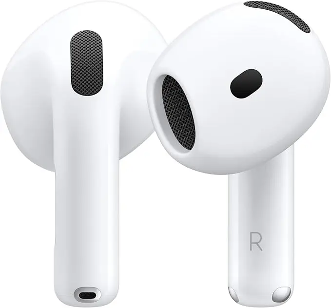 Apple AirPods 4 Wireless Earbuds, Bluetooth Headphones, with Active Noise Cancellation, Adaptive Audio, Transparency Mode, Personalized Spatial Audio, USB-C Charging Case, Wireless Charging