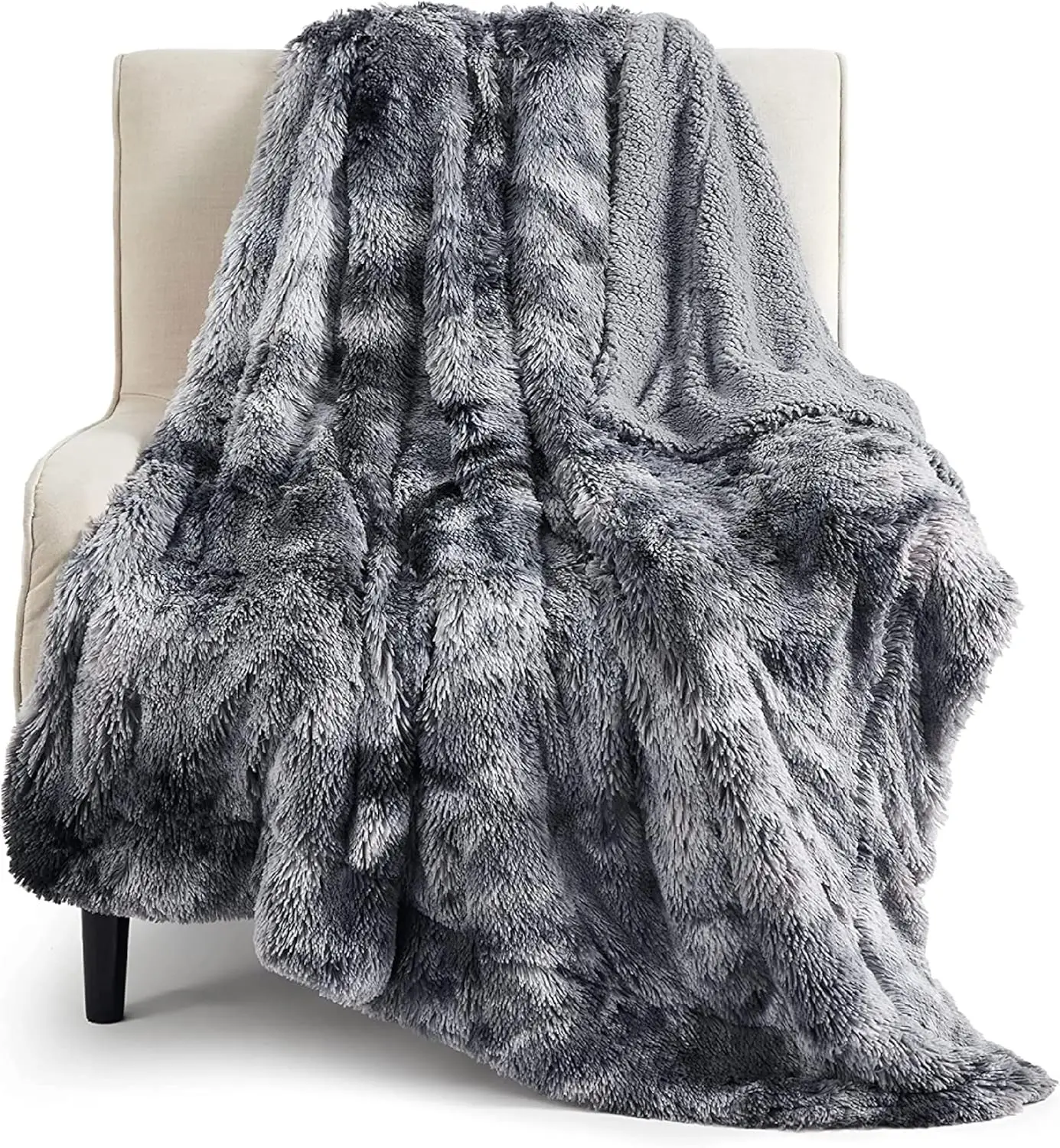 Bedsure GentleSoft Fluffy Fuzzy Faux Fur Throw Blanket for Couch, Soft Sherpa Fleece Cozy Gifts for Women, Plush Bed Blanket Christmas Room Decor for Men, Thick Warm Minky Teen Gifts Winter Bedding