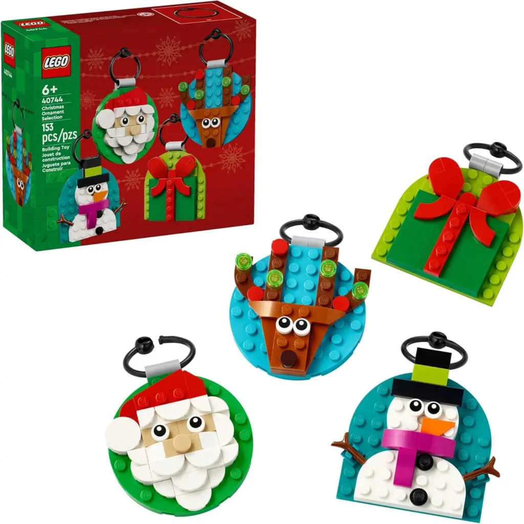 LEGO Christmas Ornament Selection Building Toys - Holiday Crafts for Family, Kids, Boys & Girls, Ages 6+ - Hanging Christmas Decorations for Tree