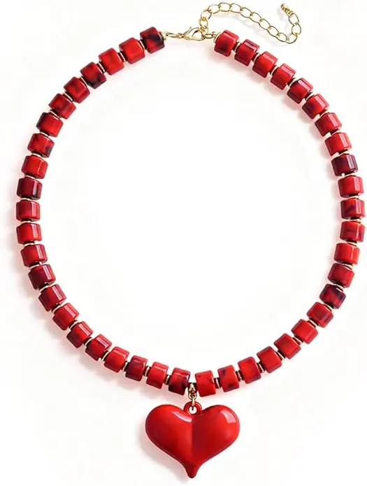 Chunky Heart Pendant Necklace