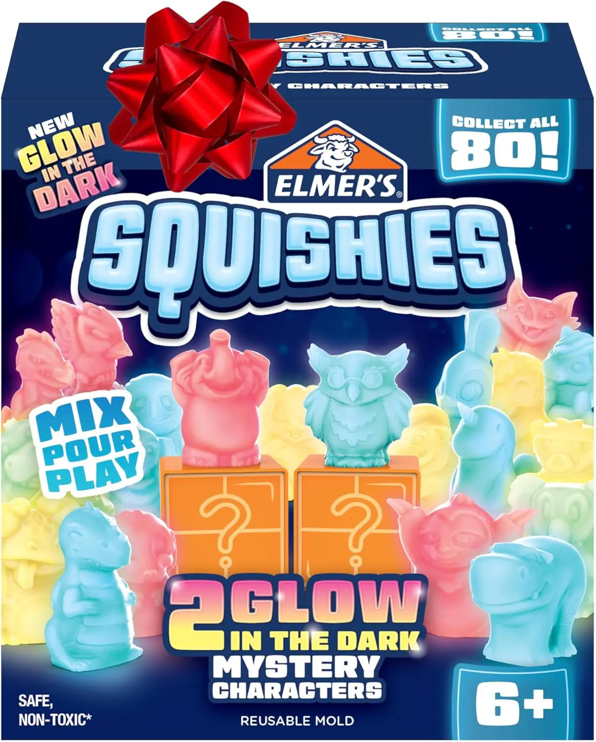Elmer's Squishies, Kids DIY Activity Kit, Squishy Glow in the Dark Toys