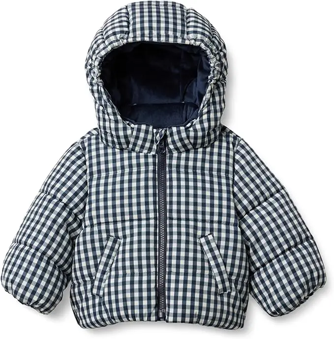Amazon Essentials x Sofia Grainge Babies, Toddlers, and Boys' Water-Resistant Hooded Puffer Jacket