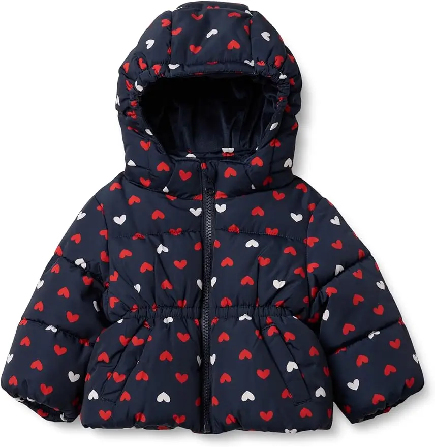Amazon Essentials x Sofia Grainge Girls' Water-Resistant Hooded Puffer Jacket