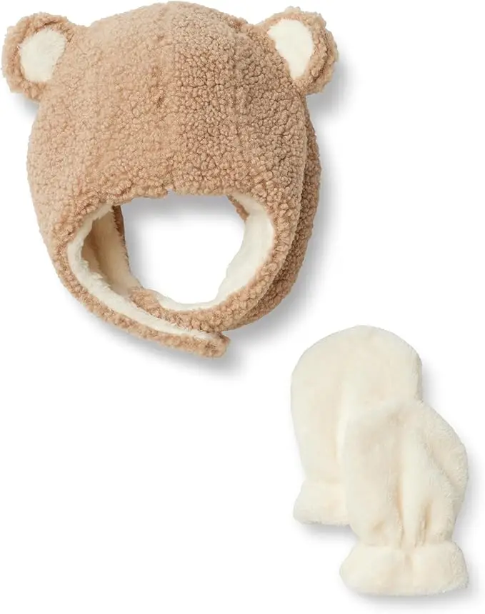 Amazon Essentials x Sofia Grainge Unisex Babies' Hat and Mittens Set