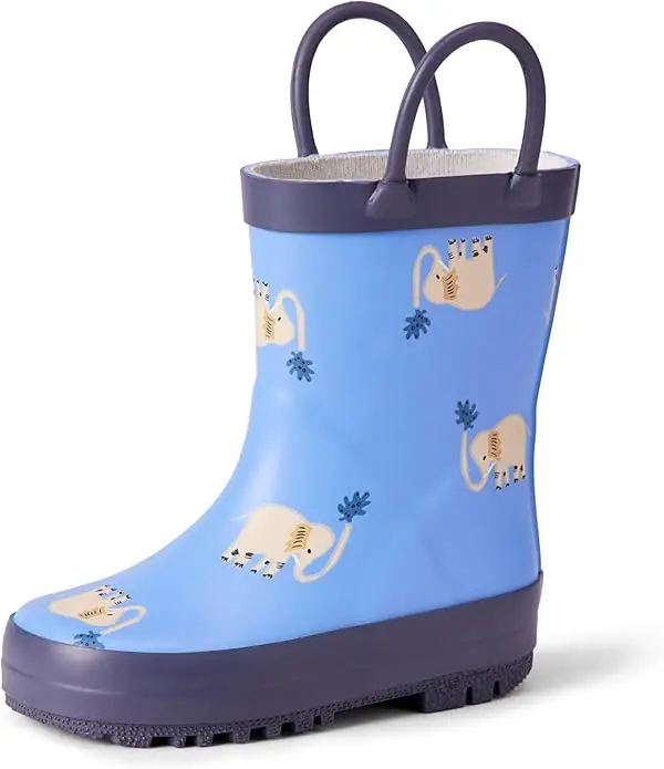 Amazon Essentials x Sofia Grainge Unisex Toddlers' Waterproof Rubber Rain Boots