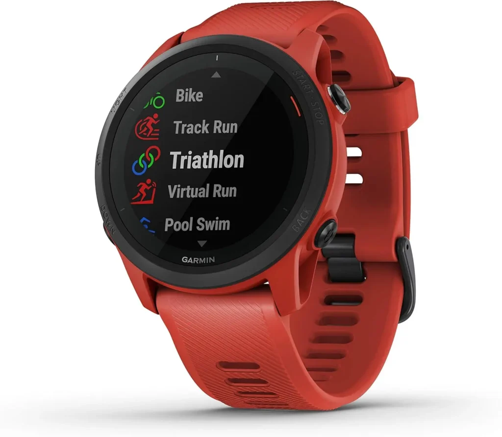 Garmin Forerunner 745, GPS Running Watch, Detailed Training Stats and On-Device Workouts, Essential Smartwatch Functions, Red